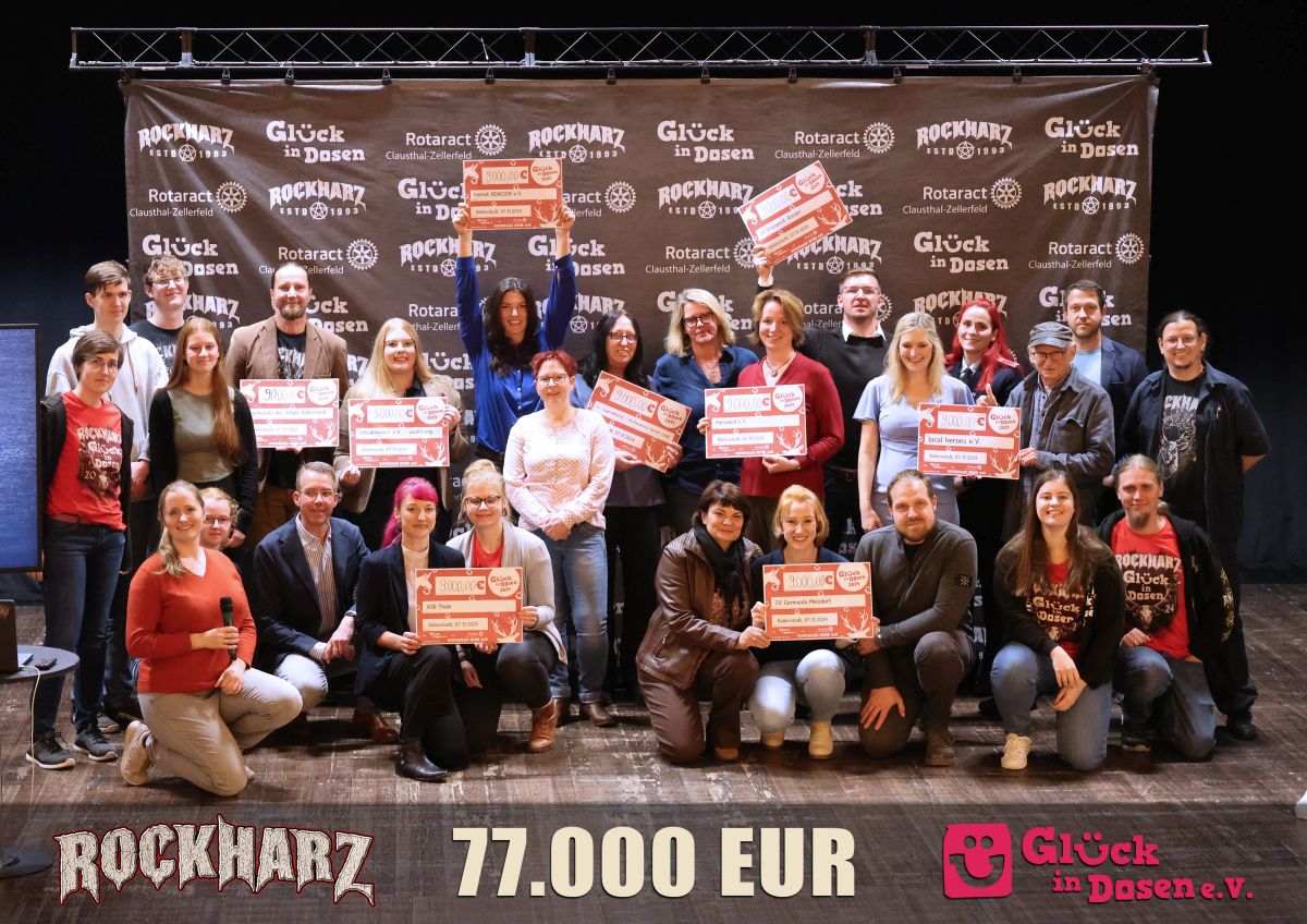 ROCKHARZ 2024: Mit 77.000 Euro erneuter Rekorderlös der Sammel- und Spendenaktion "Glück in Dosen"