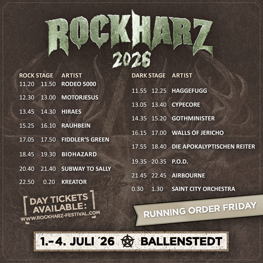 rockharz festival running order 2026  3