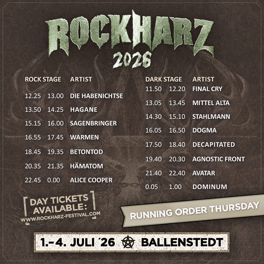 rockharz festival running order 2026  4